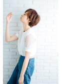 カジュアルショート×アッシュブラウン×愛され