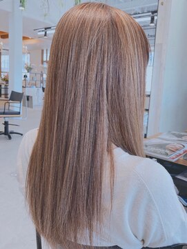 グランデュール 東静岡池田店(GRANDEUR) ミルクティーベージュダブルカラーインナーカラーケアブリーチ