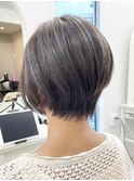 ダークグレー♪スッキリ丸みショート