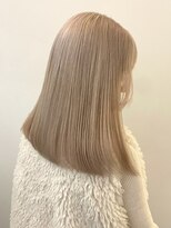 サンク 原宿 表参道(cinq) ミルクティーピンクベージュカラーブリーチカラーハイトーン原宿