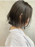 [kichi.] 切りっぱなしボブ×透け感グレージュ