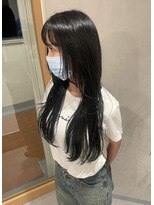 ムク 甲府(muku.)&nbsp;レイヤースタイル/ブルーブラック/暗髪ロング/髪質改善