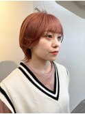 ピンクベージュ×マッシュウルフ