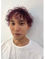 クリコ ヘアーデザイン(CLICQUOT hair design)&nbsp;ピンク×パーマ×メンズ
