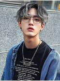 men'sブロンド シャドールーツ マッシュ　ストリート