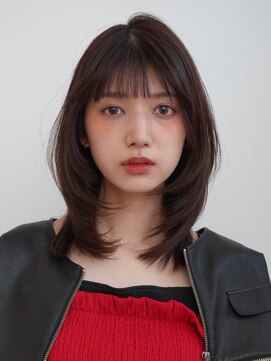 ロンドアンメゾン 原宿(Lond un Maison.) くびれヘアアプリコットオレンジハイライトカラーミディアム