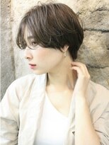 スピンヘア SOCOLA塚口店(Spin hair)&nbsp;大人ハンサムショート/前髪なし/センターパート