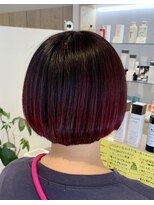 ルルバイアズール 草加店(LULU by azule)&nbsp;裾カラー，レッド，ツヤカラー【草加】