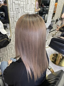 アローズ 久留米店(arose) 20代30代40代50代大人可愛いモーヴカラーセミディ