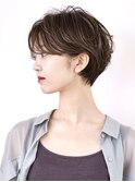 丸みショート・ボブ/丸顔/前髪あり/絶壁解消/40代/30代/長め