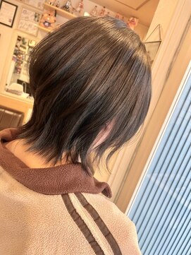 ヘア メイク ココ(hair make coco) ボブオンレイヤー×ブルーブラック