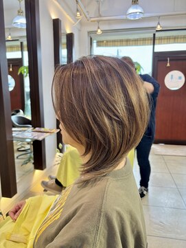 ヘアアーク(HAIR arc) レイヤースタイル#ハイライトカラー#ベージュカラー#津田沼