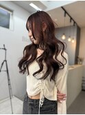 赤味ブラウン ロングレイヤー
