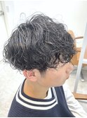 縦落ちシャドウパーマ/ダウンパーマツーブロック刈り上げ本厚木