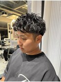 アクティブショートパーマ×ハイライト