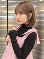 シー バイ ロンド 新宿(Sea by Lond)&nbsp;ワンホンレイヤ ー×ダークブルー[デジタルパーマ/ボブ/韓国]