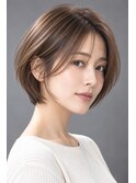 顔周りレイヤーショートボブ