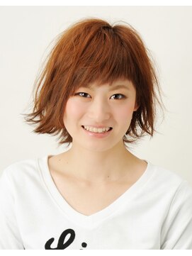 ヘアーガーデン ロココロ 外ハネアシメバング