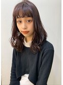 【山田】アフロート フリンジバングひし形無造作ミディ