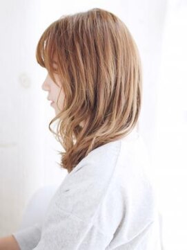 ヘアメイク ナル(hair make nalu) 透け感ハイトーンのミックスカール