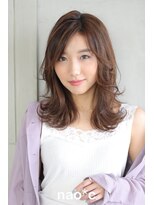 ナオシ トレス 富雄店(nao*c tres)&nbsp;【奈良/富雄nao*c】ひし形シルエットユルフワ外ハネミディー