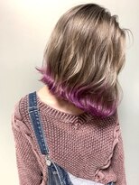 フェーディン(fa/din)&nbsp;プラチナベージュ×裾カラーピンク