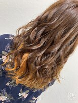 アローズ 荒尾店(arose)&nbsp;インナーカラー×オレンジナチュラル艶ブラウン大人可愛い