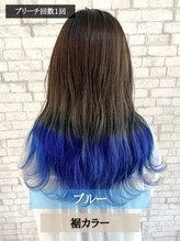 ヘアーアンドメイク ニューヨークニューヨーク 姫路店(Hair&Make NYNY) インスタ掲載　裾カラー　グラデーション　ブルー