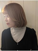 切りっぱなしボブ ぱつっとボブ 眉上バング