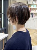 ストレートショート/酸性ストレート/30代/40代/50代/グレイヘア