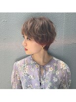 アリーズ シブヤ(ALLYS shibuya)&nbsp;ラベンダーアッシュ  ふわふわボブ 束感ショート 刈り上げ女子