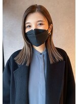 イトシテ&nbsp;切りっぱなしミディアムヘア×ハイライトカラー【本多身和子【