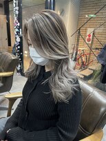 ラフ(LAFF)&nbsp;#バレイヤージュ#グレージュカラー#ボブウルフ#ココアベージュ