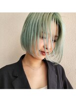 スタイル 茅ケ崎(STYLE) 【れいや】ミニボブ×サワーグリーン