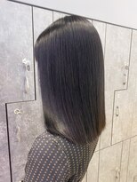 アイティー バイ アルバム 中野店(IT by ALBUM)&nbsp;暗髪グレージュ_斜めバンググレージュカラー_ba463381