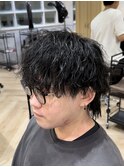 無造作ツイストスパイラルパーママッシュウルフ  h