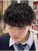 プードルパーマ刈り上げスパイラルツーブロックマッシュ韓国