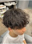 guest snap ミディアムマッシュ×ニュアンス波巻きパーマ