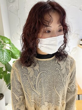 コフィー バイ メルト 吉祥寺(cofy by melt) 【三ツ井純】レッドブラウン 無造作パーマ スタイリング簡単