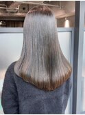 ロングおくれ毛美髪韓国ヘア前髪カット_ba545631