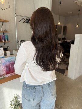 シェル 津山の手店(shel) 20代30代◎艶髪ブラウンベージュ×くびれミディレイヤー