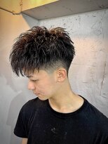 メンズ ラピス(Men's Lapis) ダウンバング　フェードカット　黒髪メンズ