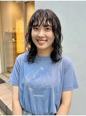 可愛さも残る！顔まわりレイヤー×パーマ