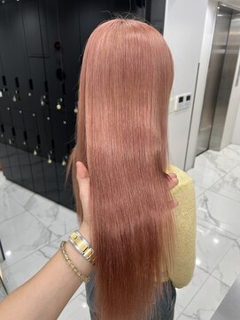 ラピス 渋谷本店(Lapis) ピンクミルクティーカラー/ハイトーン/髪質改善/ストレートヘア