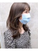 レイヤーカット/ベージュカラー