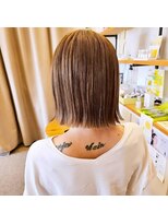 ルアナバイヘアエスクール(Luana by hair S.COEUR) 切りっぱなしボブ/ベージュカラー/大阪枚方美容室