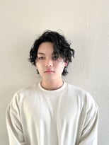 ゴットフロー(GOTTO FLOW) センターパートスパイラルパーマ/センターパートウルフ