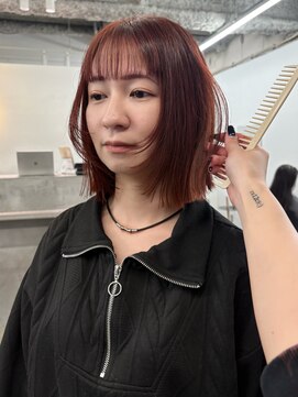 ボルドーカラー×レイヤーボブ◎