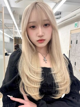 エジョン 三鷹店(Aejon) 三鷹吉祥寺ロングレイヤーハッシュカットネイビーヘーゼル