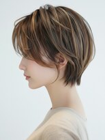 サンタフェ 岡崎店(Santa'Fe)&nbsp;脱白髪染め/白髪ぼかしカラー/大人ショート/レイヤーカット